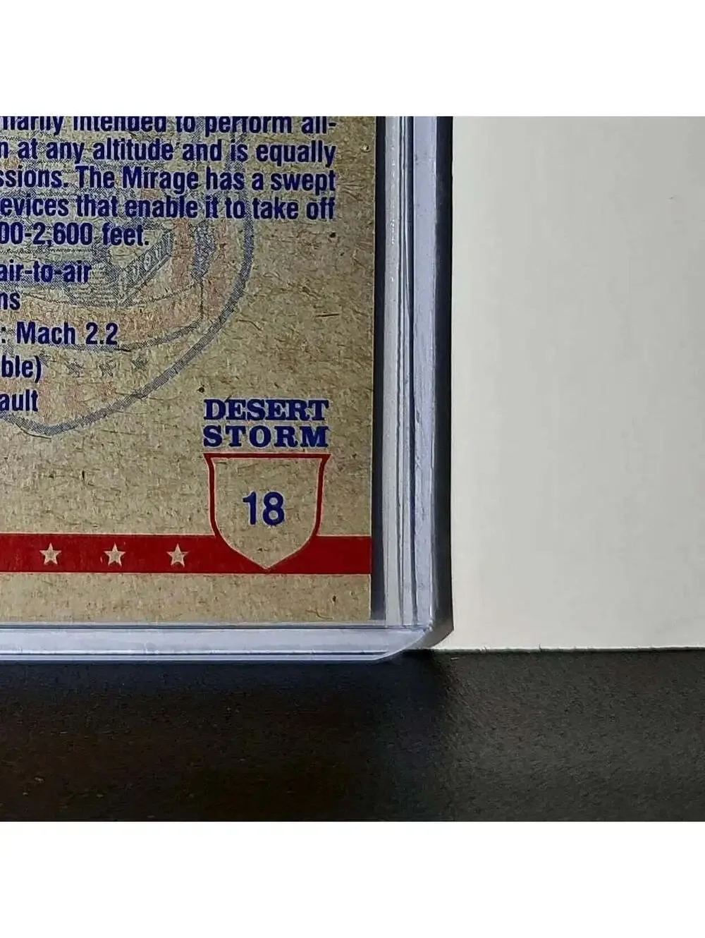 French Mirage Fighter 1991 Topps Desert Storm #18 Card - Picture 10 of 10